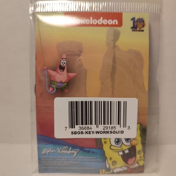 Spongebob Squarepants Squidward At Work Keychain - Picture 2 of 3